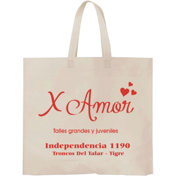 Eco Bolsa 40X45X10 Manija Tiras, Con Impresión - Image 3