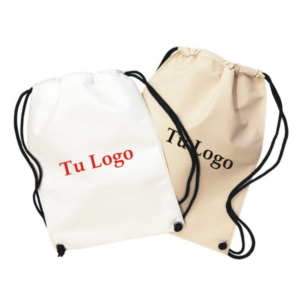 Eco Mochila 35X45, Cordon Negro, Con Tu Logo